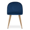 Krzesło BELLO - aksamit granat / nogi czarne x 4