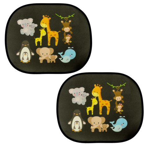 Kurtyna statyczna przeciwsłoneczna osłona okna samochodu zwierzęta zestaw 2 szt.