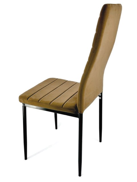 Krzesło tapicerowane VALVA LINE VELVET TRUFLE