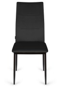Krzesło tapicerowane Zestaw 4 VALVA DUO BLACK VELVET
