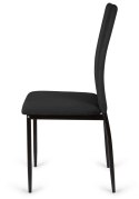 Krzesło tapicerowane Zestaw 4 VALVA DUO BLACK VELVET