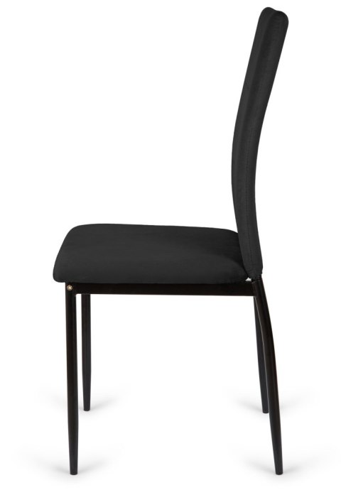 Krzesło tapicerowane Zestaw 4 VALVA DUO BLACK VELVET