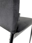 Krzesło tapicerowane Zestaw 4 VALVA DUO BLACK VELVET