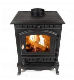 PIEC ŻELIWNY PIECYK KOZA KOMINEK ATENA 9KW CZARNY - DOSTAWA + SZYBA GRATIS