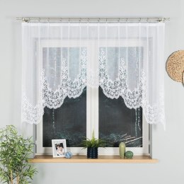 BERENIKA Firanka żakardowa gotowa, szerokość 250 x wysokość 120cm, kolor 001 biały 004304/FBL/001/250120/1