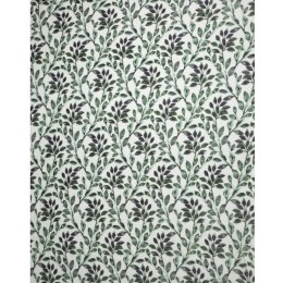 Koc narzuta z mikrofibry 150x200 Clarissa liście biały zielony D91