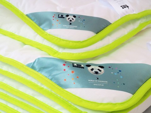 Kołdra antyalergiczna 100x135 + poduszka 40x60 Babies Panda Bamboo 400g+50g komplet dziecięcy biały AMZ