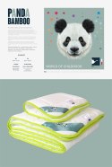 Kołdra antyalergiczna 100x135 + poduszka 40x60 Babies Panda Bamboo 400g+50g komplet dziecięcy biały AMZ