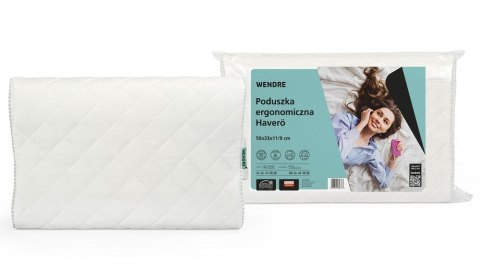 Poduszka Ergonomiczna Havero 50x33x11/9 Biała Wendre