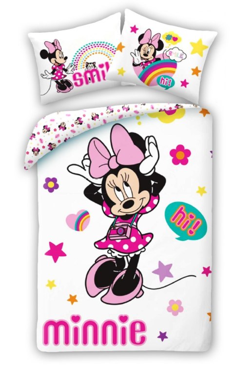 Pościel bawełniana 140x200 Myszka Mini Minnie poszewka 70x90 Kids 12 Halantex