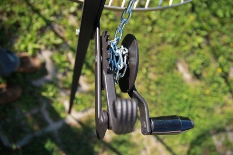 KORBKA STALOWA DO TRÓJNOGU GRILLA RUSZTU na linkę lub łańcuch