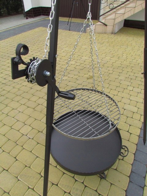 KORBKA STALOWA DO TRÓJNOGU GRILLA RUSZTU na linkę lub łańcuch