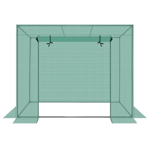 SZKLARNIA DO POMIDORÓW OGÓRKÓW 200x77x168-150CM PE ZIELONA