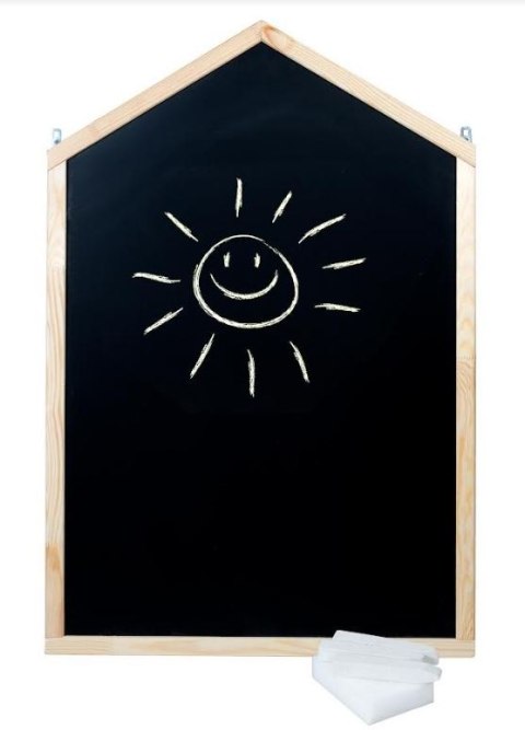 Tablica magnetyczna kredowa na ścianę drewniana domek 92cm x 62cm