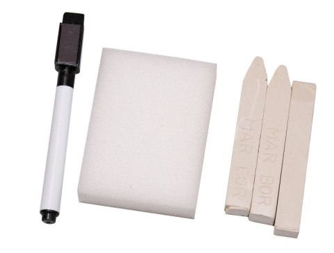 Tablica magnetyczna kredowa dwustronna drewniana literki kreda 43x50x84cm