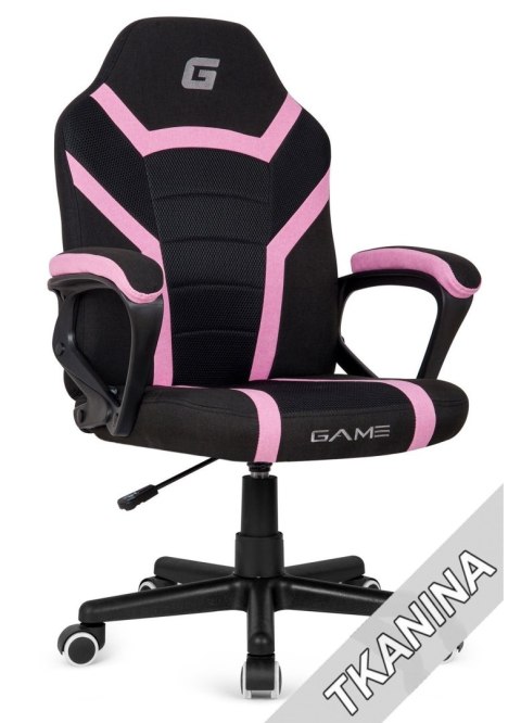 Fotel obrotowy do biurka OUTLET MARIO BLACK PINK Fabric