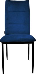 Krzesło tapicerowane VALVA DUO VELVET BLUE