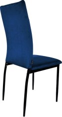 Krzesło tapicerowane VALVA DUO VELVET BLUE