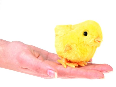 Nakręcany żółty KURCZACZEK - tuptający wielkanocny kurczak ZA4993