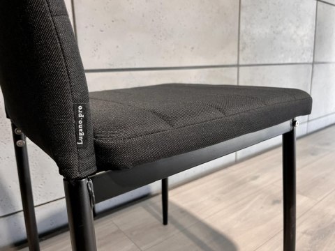 Krzesło tapicerowane VALVA FABRIC BLACK