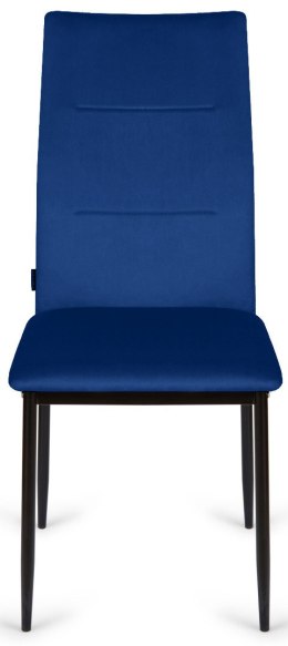 Krzesło tapicerowane Zestaw 4 VALVA DUO VELVET BLUE