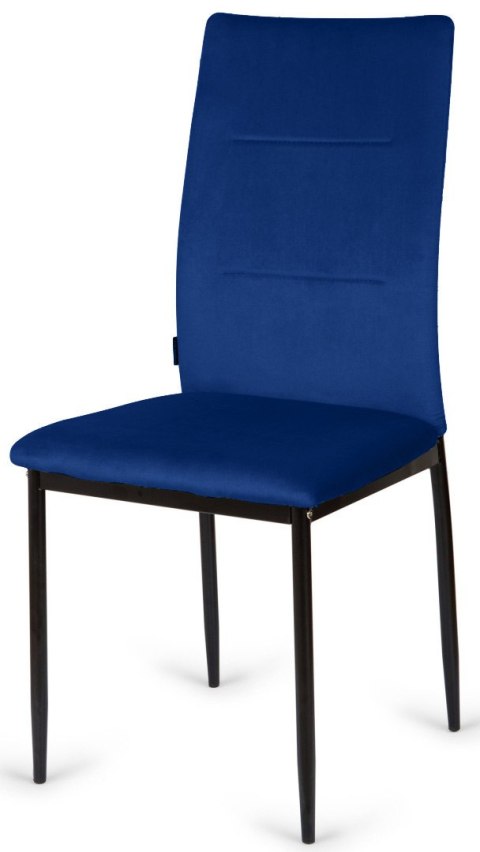 Krzesło tapicerowane Zestaw 4 VALVA DUO VELVET BLUE