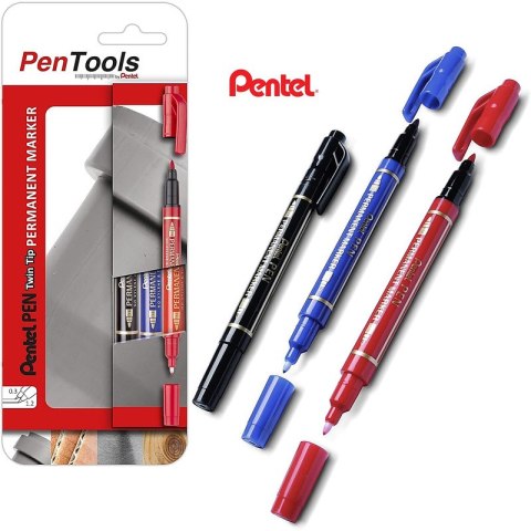 Markery permanentne Pentel Pen N75W 3 kolory