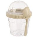 Pojemnik kubek na jogurt z łyżeczką lunchbox 400 ml
