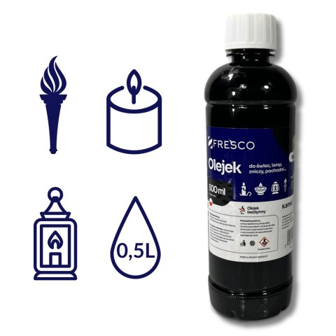 Paliwo olej do lamp, pochodni i świec 0,5L PRZEZROCZYSTY