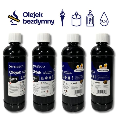 Paliwo olej do lamp, pochodni i świec 0,5L PRZEZROCZYSTY