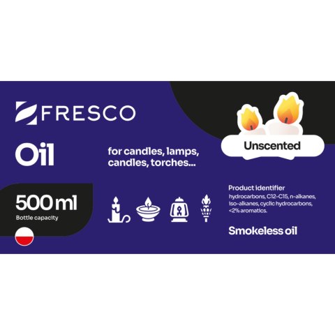 Paliwo olej do lamp, pochodni i świec 0,5L PRZEZROCZYSTY
