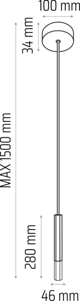 Madera3 Hexa zwis 1 pł klosz szary