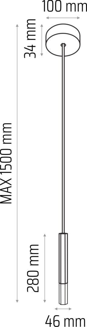 Madera3 Hexa zwis 1 pł klosz szary