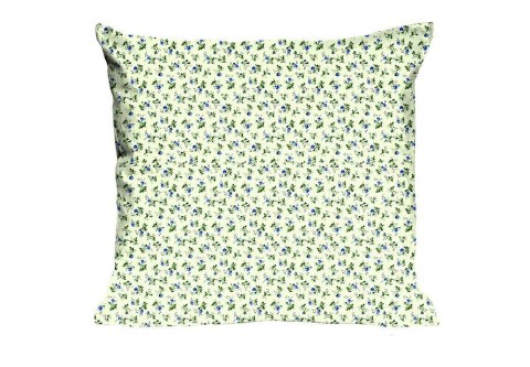 Poszewka bawełniana 40x40 1582N beżowa niebieskie kwiatuszki Classic E24