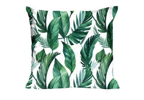 Poszewka bawełniana 40x40 1772N biała zielone liście Classic E24