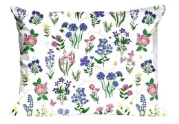 Poszewka bawełniana 50x60 1751N biała kwiatki łąka Classic E24