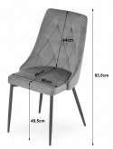 Krzesło IMOLA - beż aksamit x 3