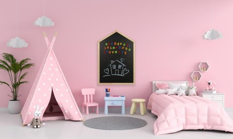 Tablica magnetyczna kredowa na ścianę drewniana domek 92cm x 62cm