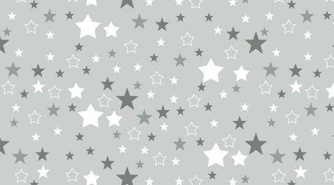 Poszewka bawełniana 40x60 366K gwiazdki szara Kids 24