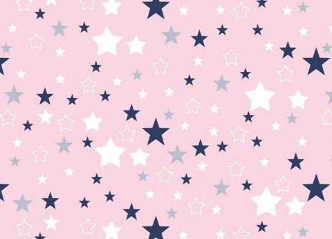 Poszewka bawełniana 50x60 362K gwiazdki różowa Kids 24