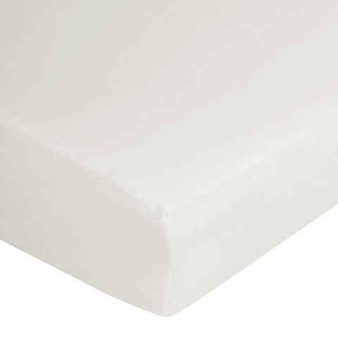 Prześcieradło jersey z gumką 180x200 kremowe na wysoki materac 30 cm 125 g/m2