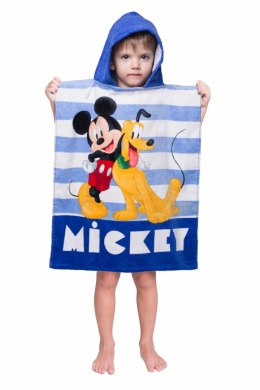 Poncho dla dzieci 50x115 Mickey stripe ręcznik z kapturem dziecięcy