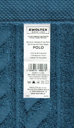 Ręcznik Polo 50x90 turkusowy ciemny tanzanit frotte 450 g/m2 Zwoltex 23