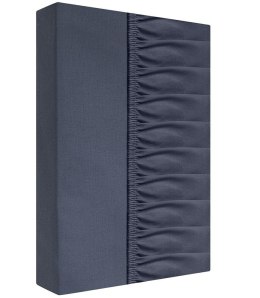 Prześcieradło bawełniane z gumką 160x200 popielate na materac o wysokości do 25 cm