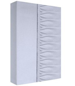 Prześcieradło bawełniane z gumką 160x200 srebrne na materac o wysokości do 25 cm