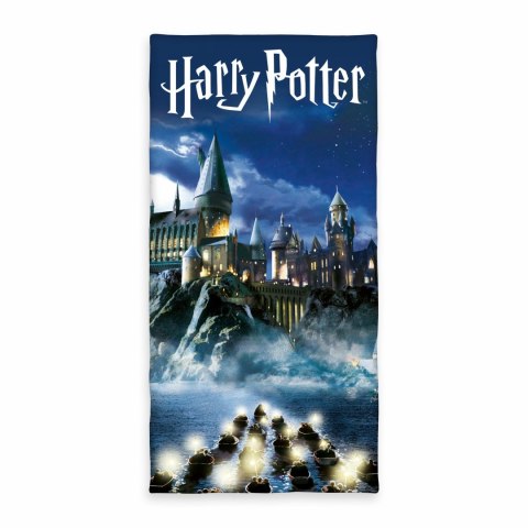 Ręcznik plażowy 70x140 Harry Potter granatowy dziecięcy welurowy H24
