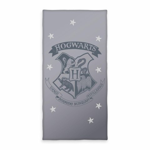 Ręcznik plażowy 70x140 Harry Potter szary dziecięcy welurowy H24
