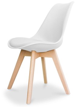 Krzesło skandynawskie MONZA WHITE PU II GATUNEK