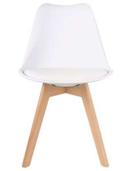 Krzesło skandynawskie MONZA WHITE PU II GATUNEK