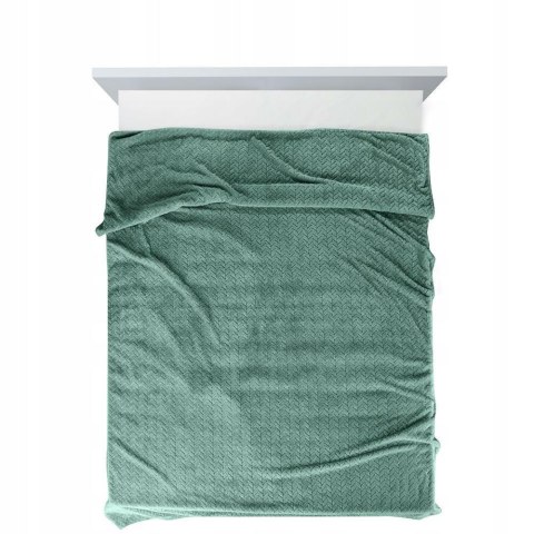 Koc narzuta z mikrofibry 220x200 Cindy miętowy